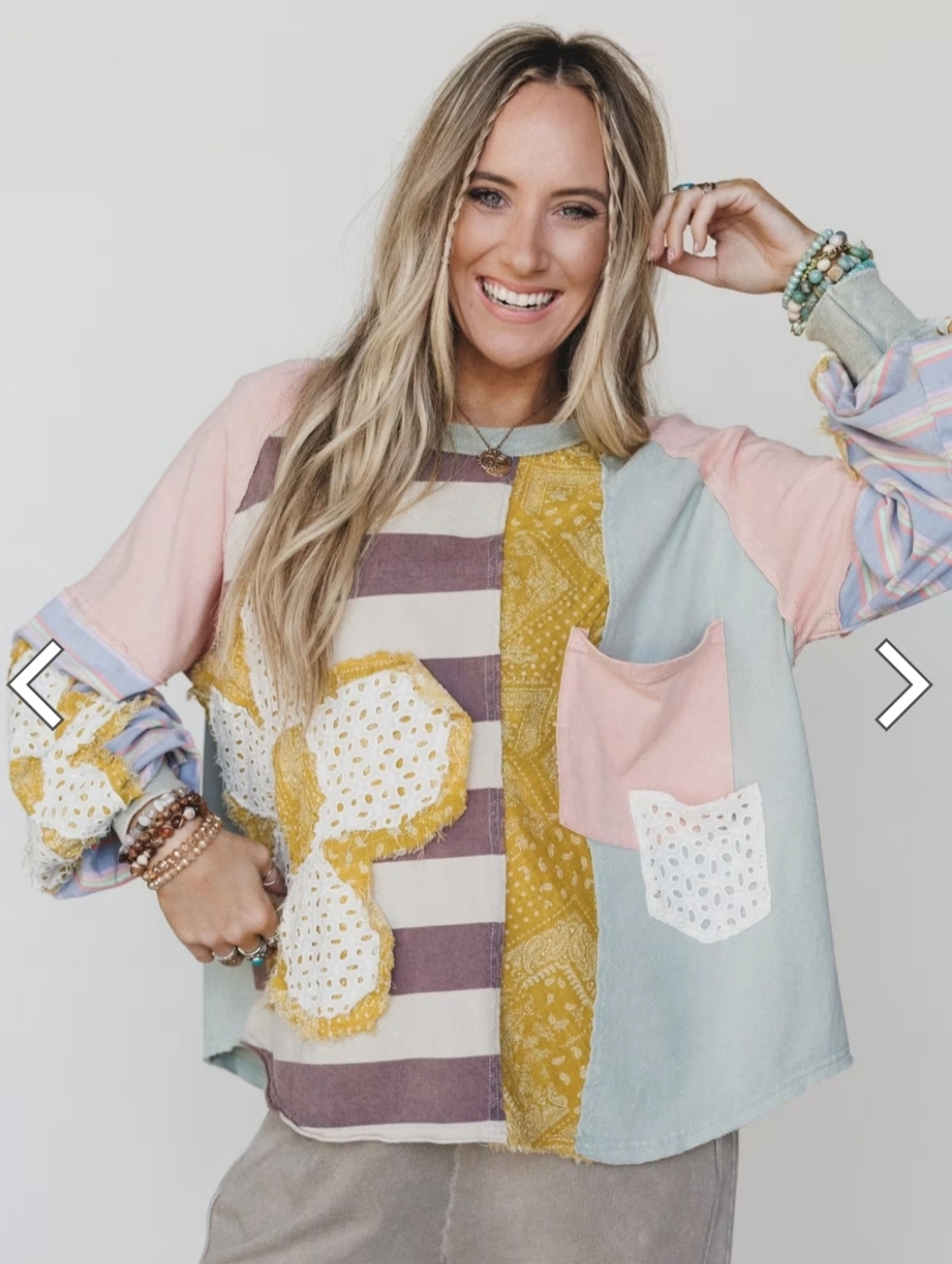 Oli & Hali Patchwork longsleeve Shirt
